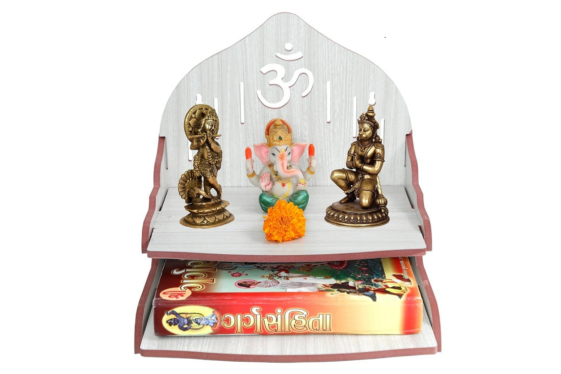 Wooden Temple for Home & Office, Light Weight Puja Mandir